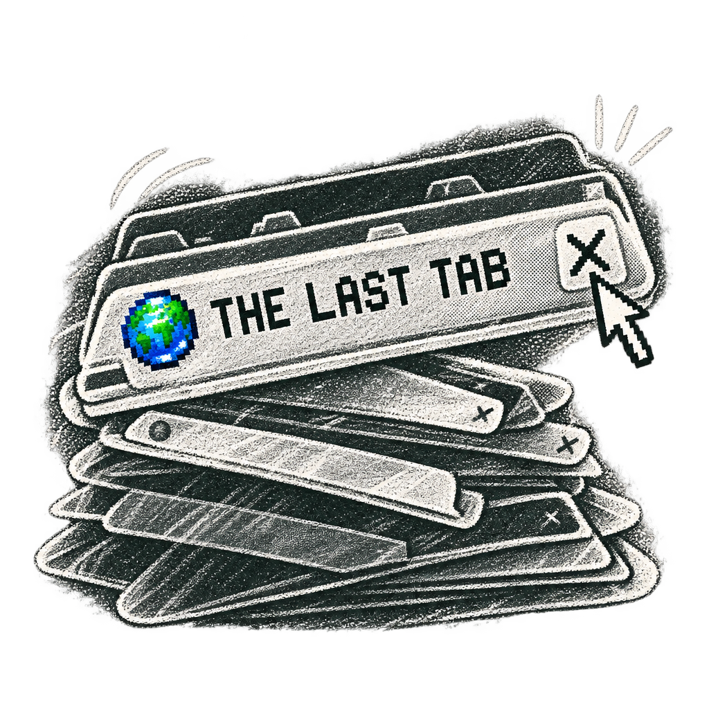 A stack of decoy tabs pinned beneath the last tab